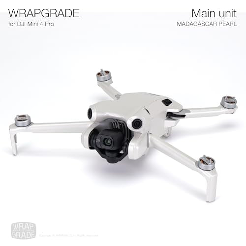 WRAPGRADE Skin Stickers Compatible with DJI Mini 4 Pro | Full Wrap (Madagascar Pearl) - color: Madagascar Pearl