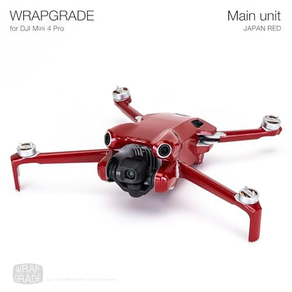 WRAPGRADE Skin Stickers Compatible with DJI Mini 4 Pro | Full Wrap (Japan Red) - color: Japan Red