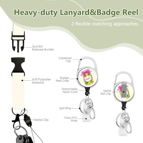 Lanyards for ID Badge, Cartoon Cucumber Pattern ID Badge Holde - color: Cucumber