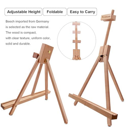 Miratuso Painting Easel, A-Frame Wooden Tabletop Easel Display Stand - style: Single