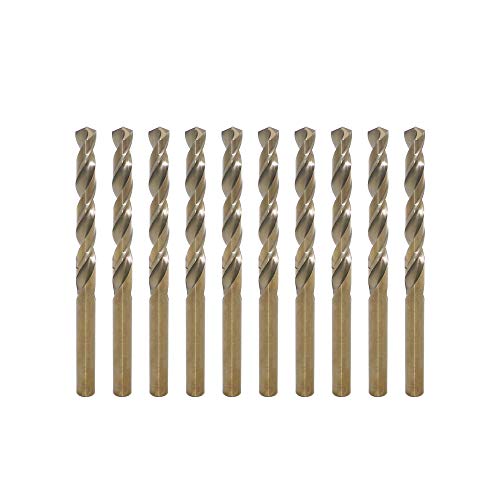 1mm Metric M35 Cobalt Steel Extremely Heat Resistant Twist Drill Bit of 10pcs with Straight Shank to Cut Through Hard Metals Such as Stainless Steel and Cast Iron, 5% Cobalt M35 Grade HSS-CO - size: 1 mm (10 Count)
