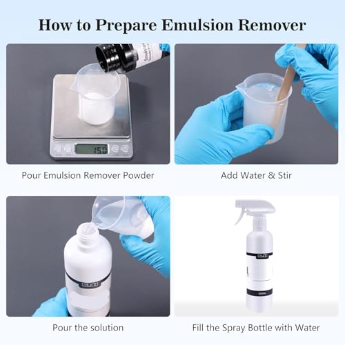 Caydo Screen Printing Emulsion Remover Kit Includes Silk Screen Photopolymer Emulsion Stencil Remover (Mix - 2000oz) - Screen Printing Supplies