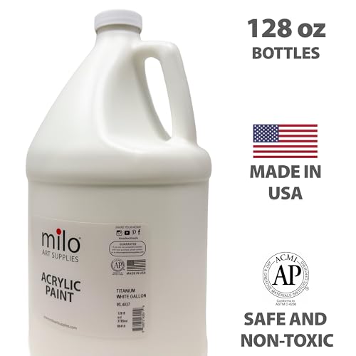 milo Acrylic Paint Set (White Acrylic 128 oz) - style: White Acrylic 128 oz