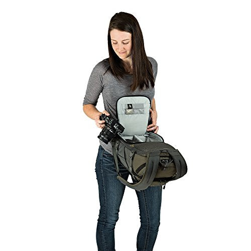 Lowepro LP37014-PWW, Flipside Trek BP 250 AW Backpack for Camera with ActiveZone Suspension System, Tablet Compartment, Grey/Dark Green - size: BP 250