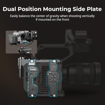 SmallRig Vertical Shooting Cage Kit for Sony FX6, V-Mount Battery Plate, Side Handle Adapter, Integrated Top Handle Mount, HawkLock NATO Rail - 5801