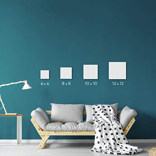 ARTEZA Canvas Panels for Painting, 14 x 6 x 6 Inches, 100% Cotton, Gesso-Primed, Lightweight, Nontoxic, Acid-Free, for Adults and Teens, Oil and Acrylic Painting, Pack of 14 - size: 6 x 6 (Pack of 14)