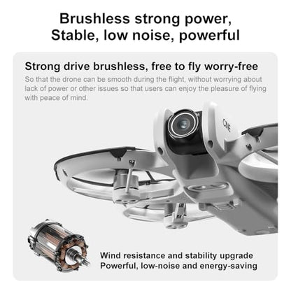 RC Drone with HD Camera for Adults Beginners, FPV Drones with Screen on Controller, Brushless Motor, Intelligent Flight, Gesture Control, 3D Flip, One Key Start, Optical Flow Positioning, Headless Mode, Remote Control RC Quadcopter Beginner-Friendly Aeria