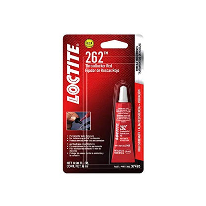 Loctite 37420 262 Red Threadlocker Tube - 6 ml, 0.2 Ounces - style: 6-ml