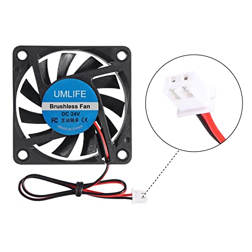 UMLIFE 4-Pack 24V 60mm Fan 60x60x10mm Dc Brushless Computer Case Fan 2Pin - color: 6010 24V