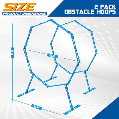 2 Pack Drone Obstacle Course, FPV Racing Drone Loop Gate - color: Blue *2 Pack