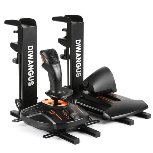 DIWANGUS Foldable HOTAS Desk Mount for Joystick and Throttle, 2-Pack - size: SMALL