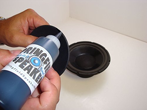 Pro-Grade Black Rubberized Speaker Repair Adhesive Glue (2 oz) - Dries Black - color: Black, size: 2 oz