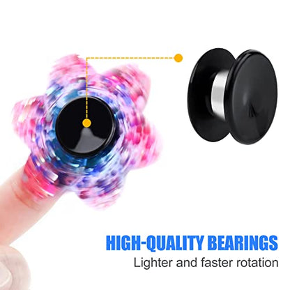 NiArt Fidget Spinner Bearings with Caps 16 Pack, Chrome Steel DIY Set - size: ONLY 16 BLACK Cap Bearings