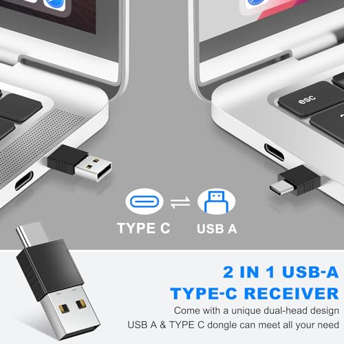 DinoFire USB C Rechargeable Presentation Remote with Red Light,Wireless Preseter PPT Slide Clicker Advancer for MacBook Laptop Computer - color: Red L+Rechargeable