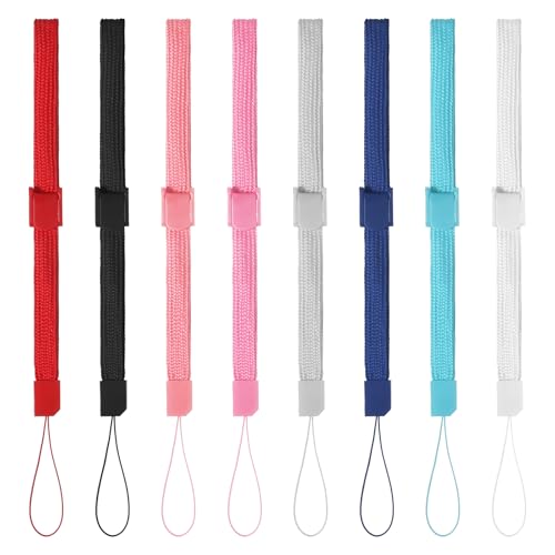 8 Pcs 8 Colors Wii Remote Strap with Adjustable Lock Closure