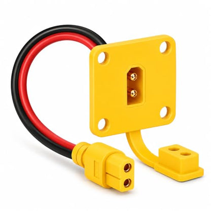 XT60 Extension Cable Male to Female, 12AWG 3.28FT RC Panel Mount Wire - style: 100CM
