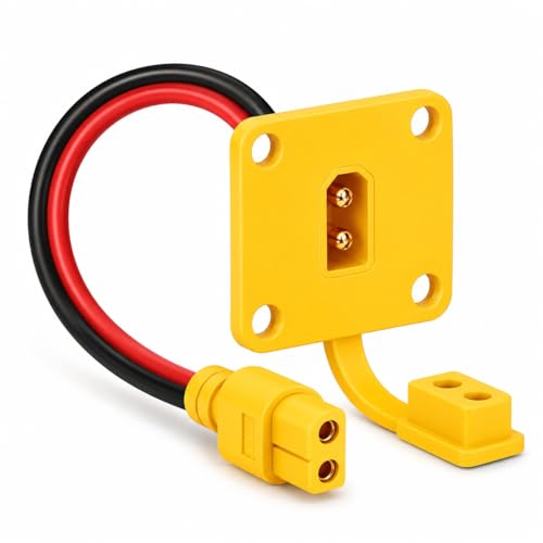 XT60 Extension Cable Male to Female, 12AWG 3.28FT RC Panel Mount Wire - style: 100CM