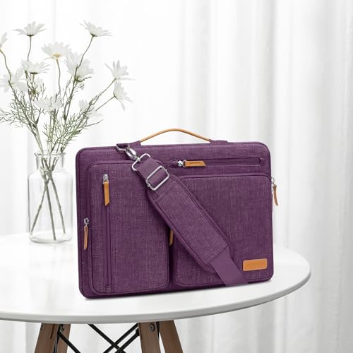 MOSISO 360 Protective Laptop Shoulder Bag, 17-17.3 inch Computer Bags - color: Argyle Purple, size: 17.3 inch