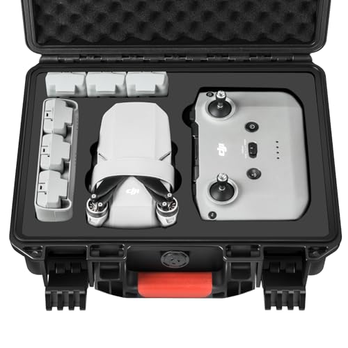 Hard Case for DJI Mini 4K Drone: Waterproof Travel Box for DJI Mini 2/SE - color: Black