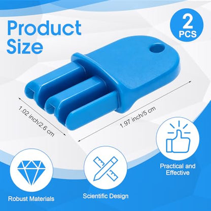 2 Pack Key Compatible with Protecta Evo Express,Bright Blue - color: Bright Blue