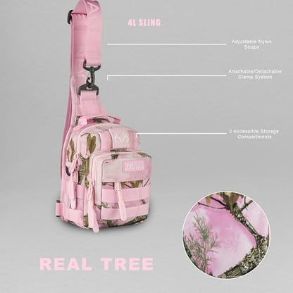 WOLFpak 4L Mini Tactical Sling Bag Crossbody - color: Realtree Apx Flushing Pink