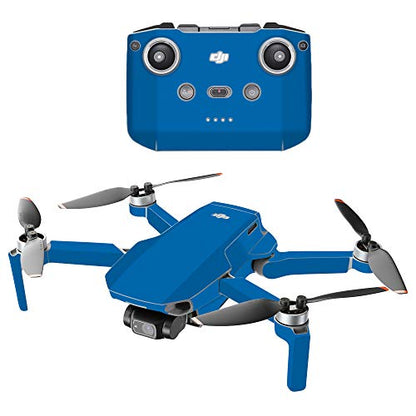 MightySkins Compatible with DJI Mini 2 Portable Drone - Solid Blue | Protective, Durable, and Unique Vinyl Decal wrap Cover | Easy to Apply, Remove, and Change Styles | Made in The USA - color: Solid Blue