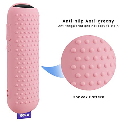 Pink Remote Cover for Roku Voice Remote (Official) RCA1R, RC-GZ1 Controller - color: Pink