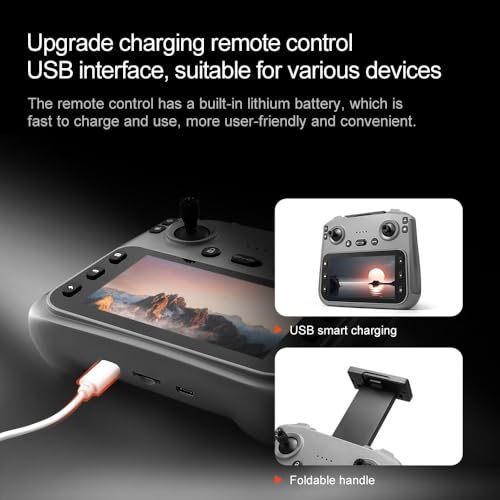 FPV Drone with 4K UHD Camera for Adults, V168 Pro Max GPS Drone with 360° Obstacle Avoidance Brushless Motor RC Drone with 4.5" HD Screen on Controller, Auto Return Altitude Hold Headless Mode, Optical Flow Hover Foldable RC Quadcopter with Screen Remote