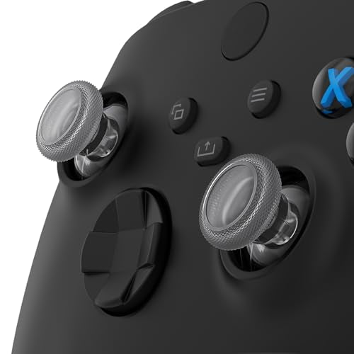 eXtremeRate Clear Black Replacement Thumbsticks for Xbox Series X/S Controller, for Xbox One Standard Controller Analog Stick, Custom Joystick for Xbox One X/S/Elite Controller - color: Clear Black