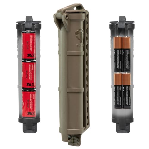 Thyrm CellVault Battery Storage Case: AA, AAA, CR123 batteries, original - color: Olive Drab
