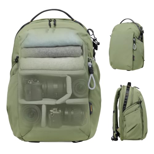 ULANZI YY038 Travel Camera Backpack 22L for Mirrorless DSLR (Green) - color: Green