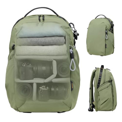 ULANZI YY038 Travel Camera Backpack 22L for Mirrorless DSLR (Green) - color: Green