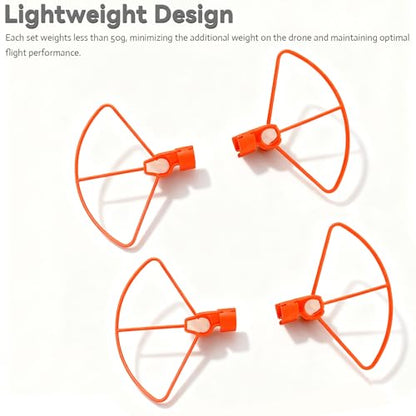 Propeller Guard, Compatible with DJI Mini 5 Pro - Snap-on Blade Guard (Gray/Orange) (Orange) - color: Orange