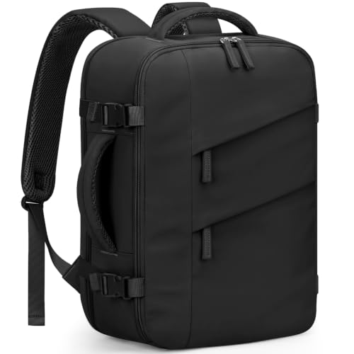 Capolo Travel Laptop Backpack Women Carry On Backpack Weekender Travel Bag - color: Black, size: Large
