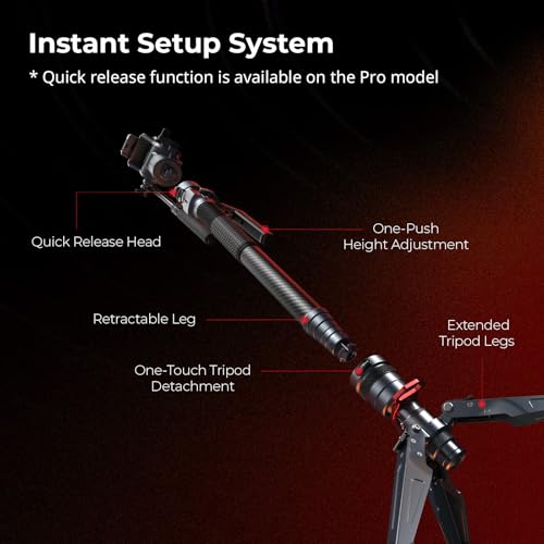 SmallRig 68.9"/ 175cm Carbon Fiber Video Monopod for Camera - size: 175cm / 68.9"
