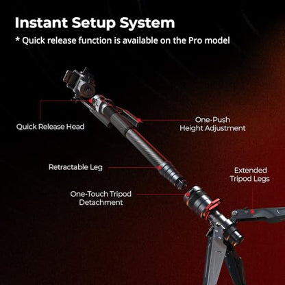 SmallRig 68.9"/ 175cm Carbon Fiber Video Monopod for Camera - size: 175cm / 68.9"