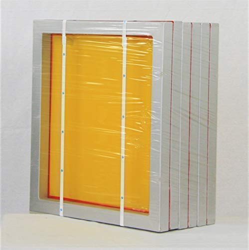 18 x 20 Inch Pre-Stretched Aluminum Silk Screen Printing Frames with 110 White Mesh (6 Pack Screens)