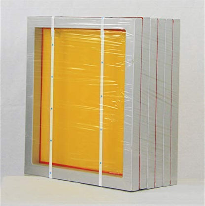 18 x 20 Inch Pre-Stretched Aluminum Silk Screen Printing Frames with 110 White Mesh (6 Pack Screens)