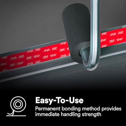 3M 4910 VHB Mounting Tape, Acrylic Foam, Permanent Bonding, Heavy Duty, Clear, 0.5 in x 5 yd, 1 Roll - size: 1 Pack (1 Roll)