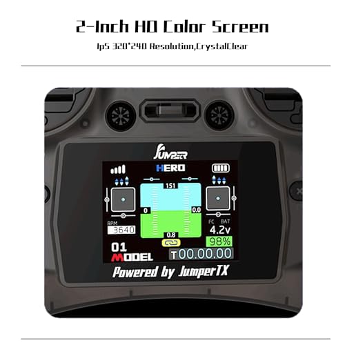 SPEEDY BEE Jumper Smart ELRS 2.4G RC Transmitter with 2-Inch HD Color IPS Screen, Hall Sensor Gimbals, 8km Control Range, USB-C Fast Charging & Simulator for RC FPV Drone