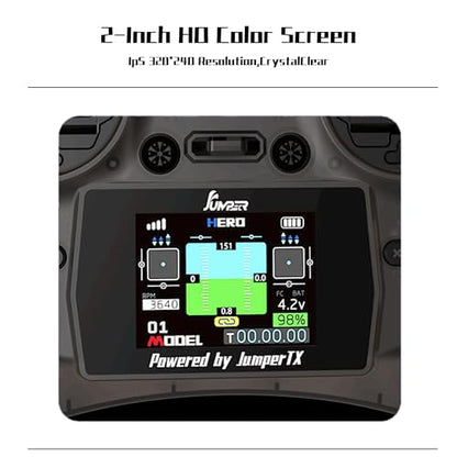 SPEEDY BEE Jumper Smart ELRS 2.4G RC Transmitter with 2-Inch HD Color IPS Screen, Hall Sensor Gimbals, 8km Control Range, USB-C Fast Charging & Simulator for RC FPV Drone
