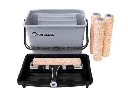 ROLLINGDOG 12 Inch Paint Roller Kit 7PC Painting Tool Kit - color: 7 PC paint roller kit