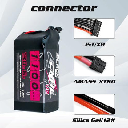 CNHL 1100mAh 6S LiPo Battery 22.2V 130C with XT60 Plug (2 Packs)