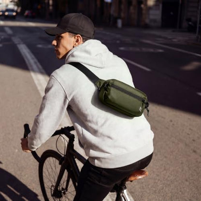 tomtoc 1.5L Sling Bag with RFID Blocking Crossbody Chest Pack for Men Women - color: Green, size: 1.5L