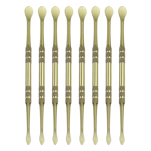 HARFINGTON 8 Pcs Wax Carving Tools 4.8" Double Ended Clay Tools Blue Golden - color: Blue Golden