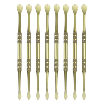 HARFINGTON 8 Pcs Wax Carving Tools 4.8" Double Ended Clay Tools Blue Golden - color: Blue Golden