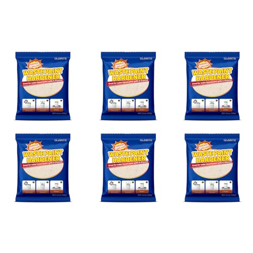 GLAINTE Waste Away Paint Hardener 6 Packs - Fast Acting Solid Hardener - Drying Powder for Water-based Paint - size: 21 Ounce (Pack of 1)