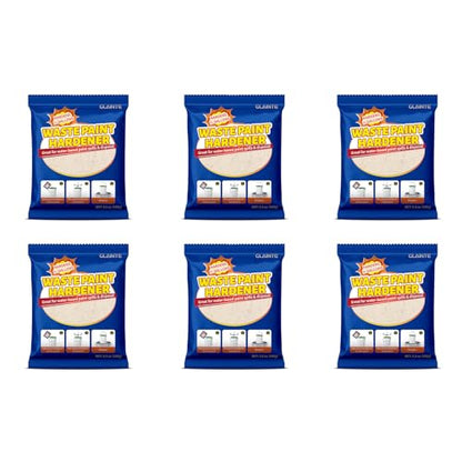 GLAINTE Waste Away Paint Hardener 6 Packs - Fast Acting Solid Hardener - Drying Powder for Water-based Paint - size: 21 Ounce (Pack of 1)