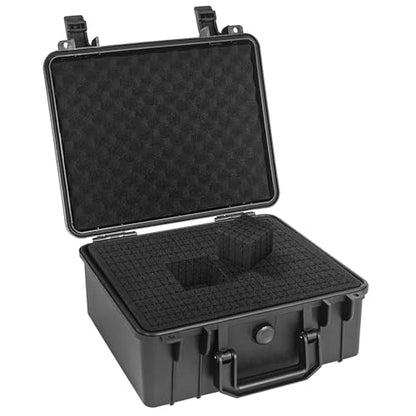 Protective Hard Case Shockproof Water-resistant with Customized DIY Foam Insert fit for Camera, etc, 11 X 9.5 X 5-Inch - size: Inner：10 X 7 X 4.7 Inch