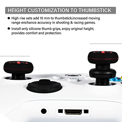 FPS Thumbstick Extender & Printing Rubber Silicone Grip Cover 2 Sets for Xbox Series X/S & Xbox One Controller(Immortal) - color: 19